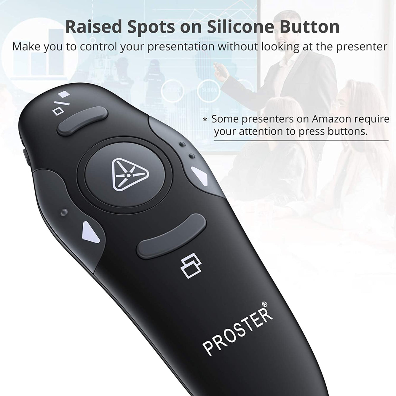 Proster Bluetooth 2.4GHz Wireless USB PowerPoint PPT Presenter