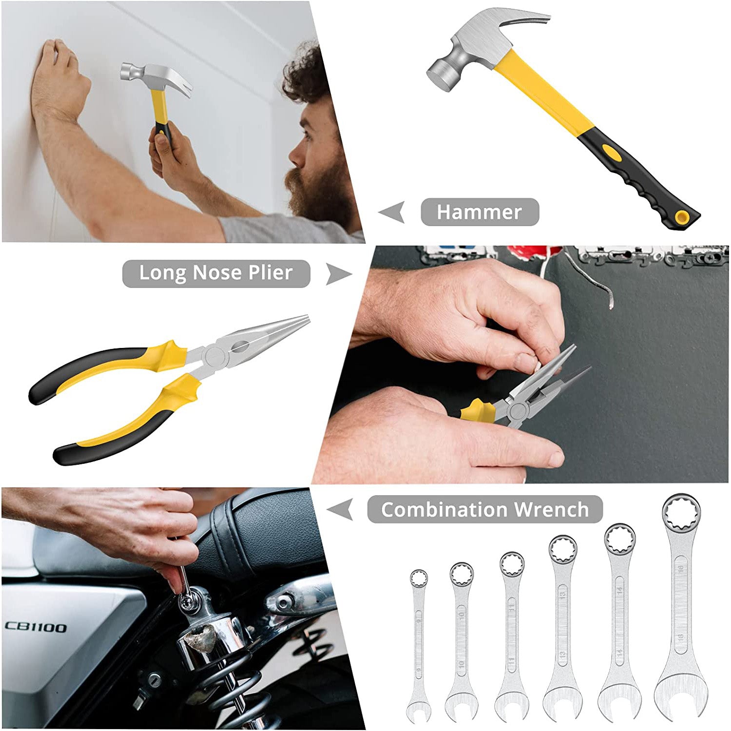 Proster Home Tool Kit 108 PCS Tool Set Household Hand Tool Kit