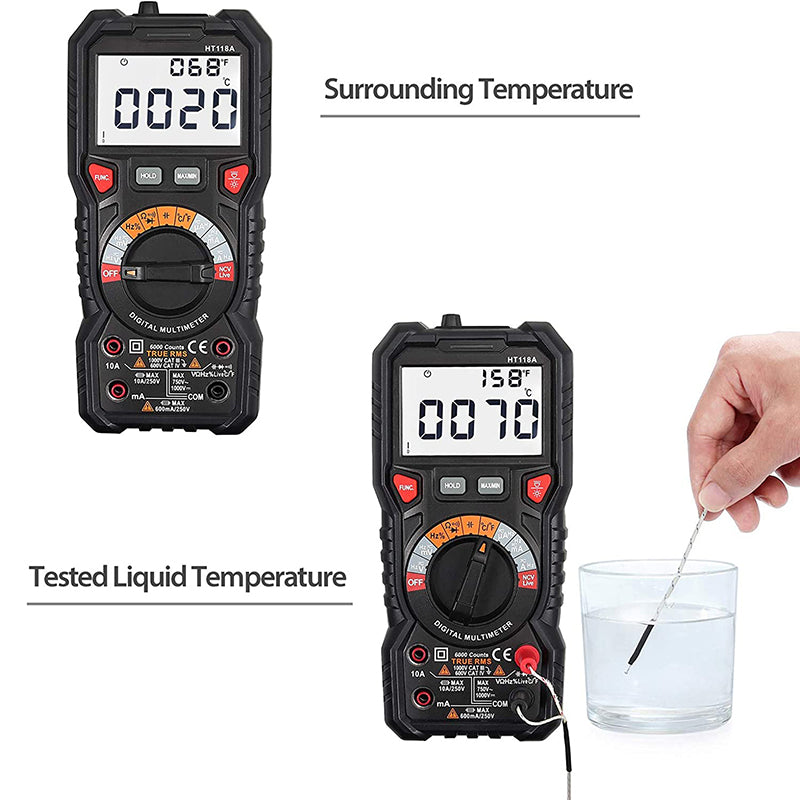 Proster 6000 Count TRMS Digital Multimeter  AC/DC Voltage/Current NCV