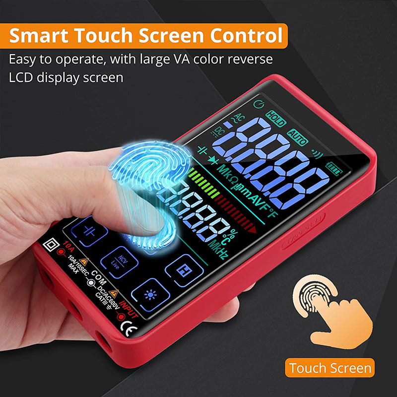 Proster Digital Multimeter 10000 Counts Smart Touch Screen TRMS Meter ...