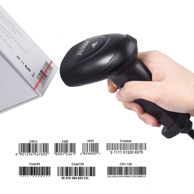 Proster Barcode Scanner USB Barcode Reader