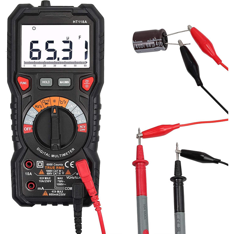 Proster 6000 Count TRMS Digital Multimeter  AC/DC Voltage/Current NCV