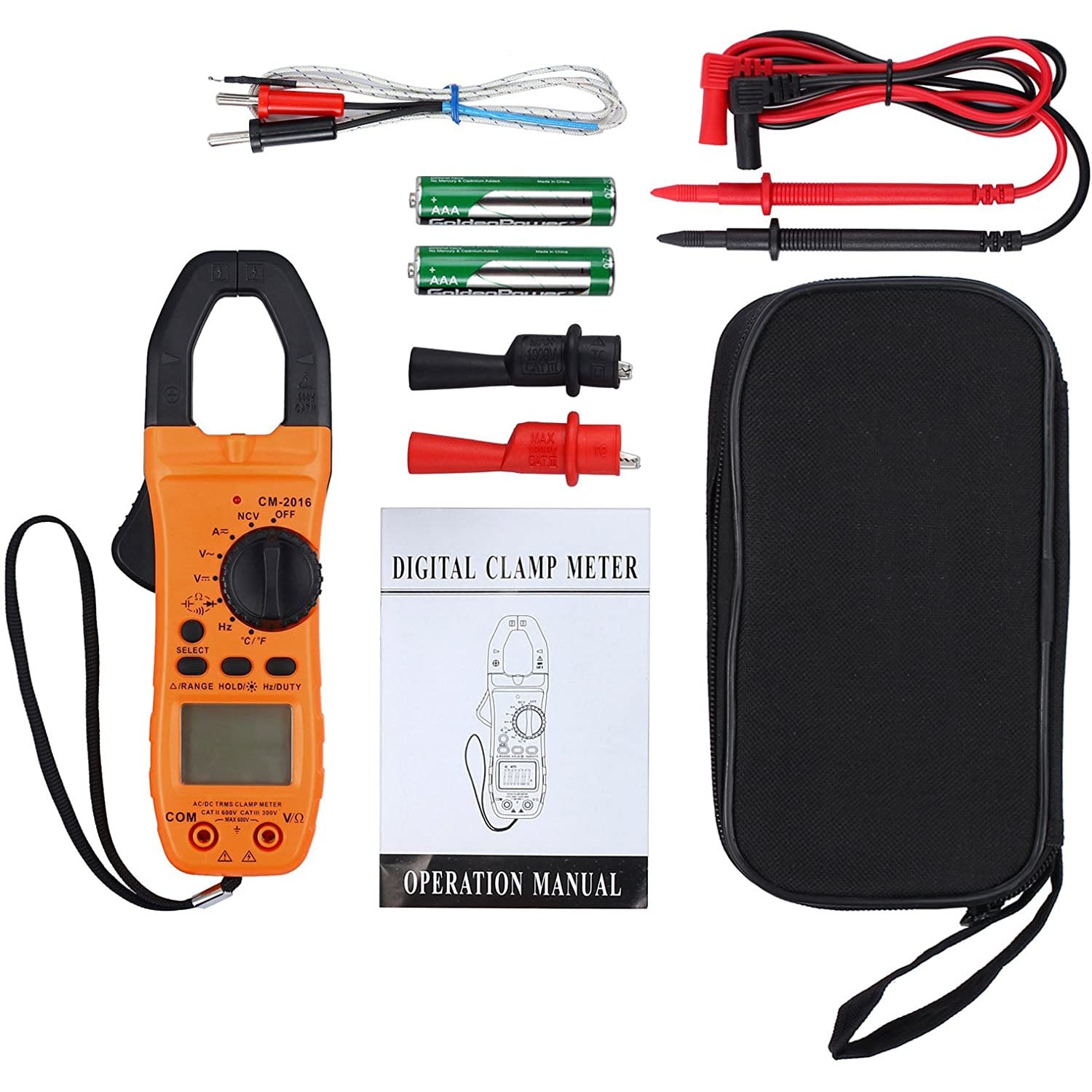 Proster Digital Clamp Meter TRMS Auto Ranging 5999 Counts Multimeter
