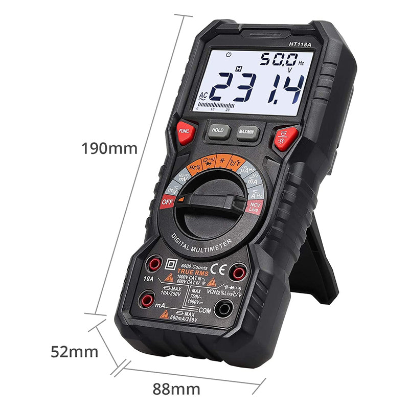 Proster 6000 Count TRMS Digital Multimeter  AC/DC Voltage/Current NCV