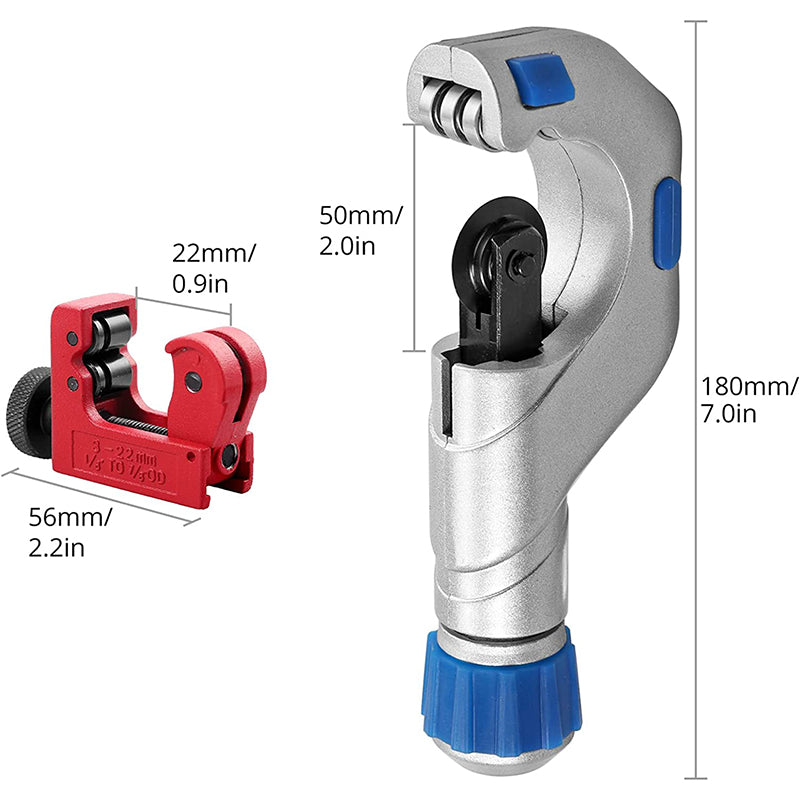 Proster 2 PCS Pipe Cutter Set 5-50mm Large Tube Cutter and 3-22mm Mini Tube Cutter