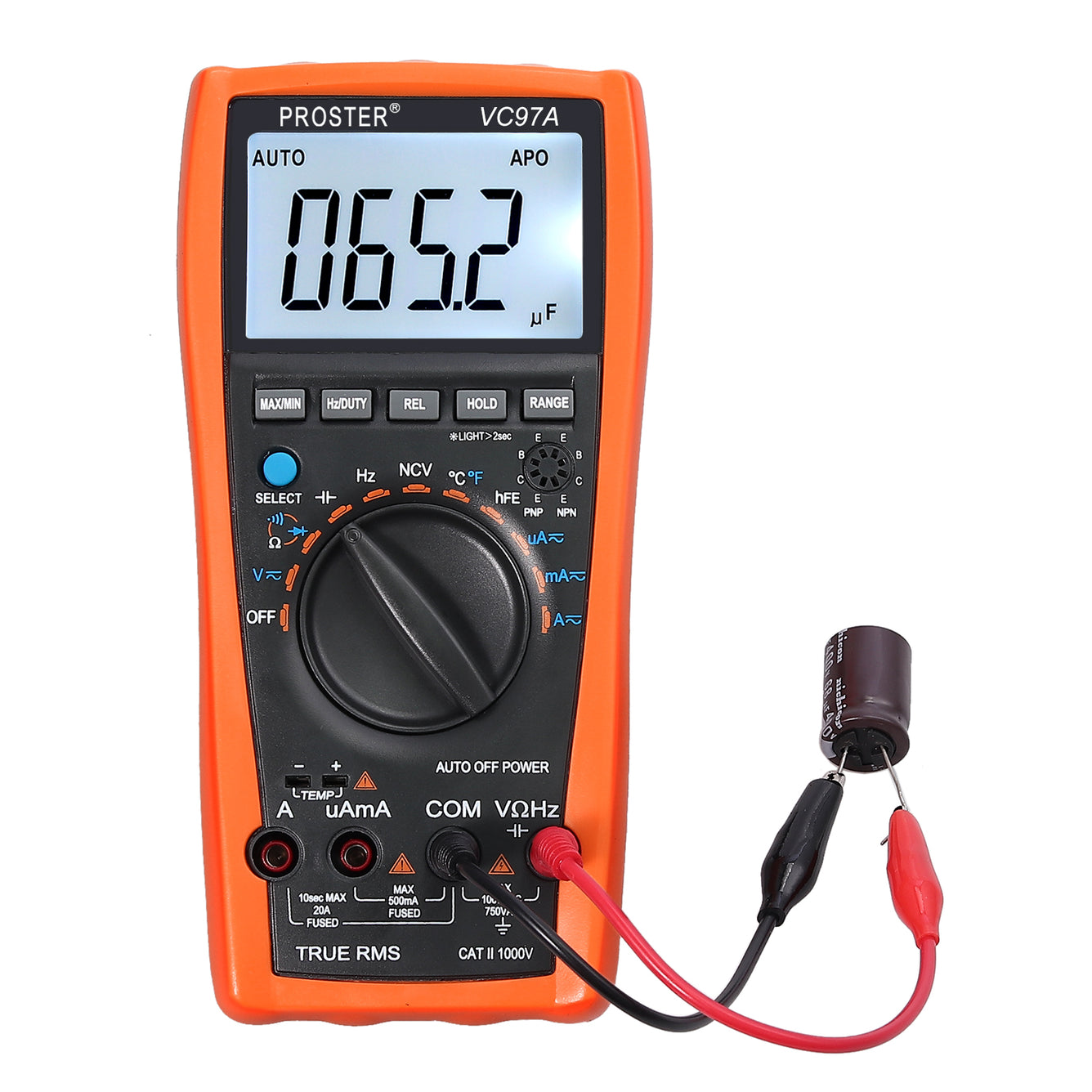 Proster Digital Multimeter 3999 VC97 LCD Auto Ranging Multi Meter CAT II