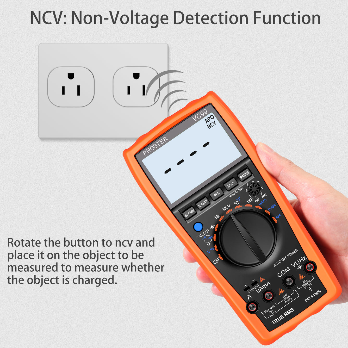 Proster Auto-Ranging 5999 Digital Multimeter with Temperature Measurement