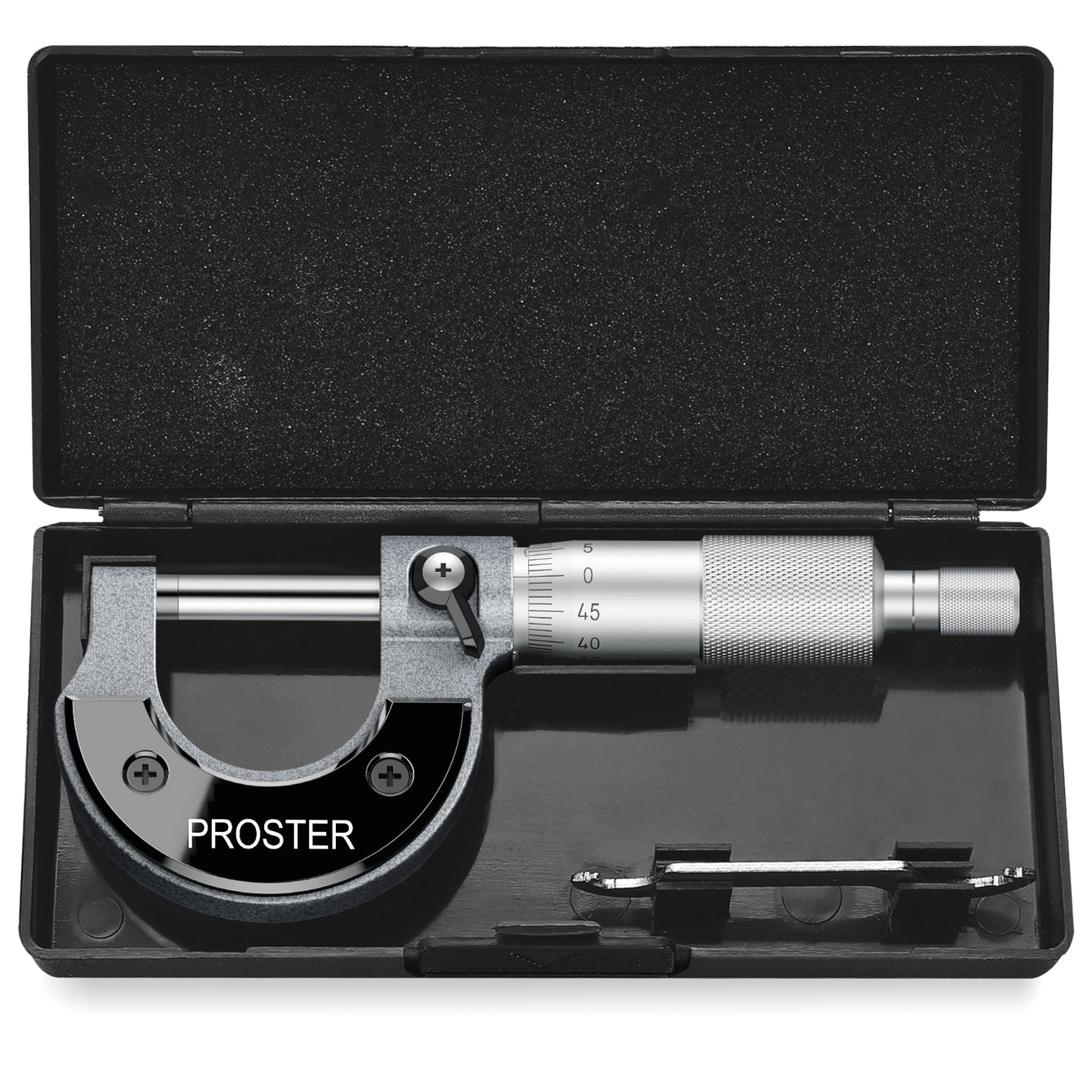 Proster Outside Micrometer 0-25mm(0.01mm Graduations) Metric External Caliper