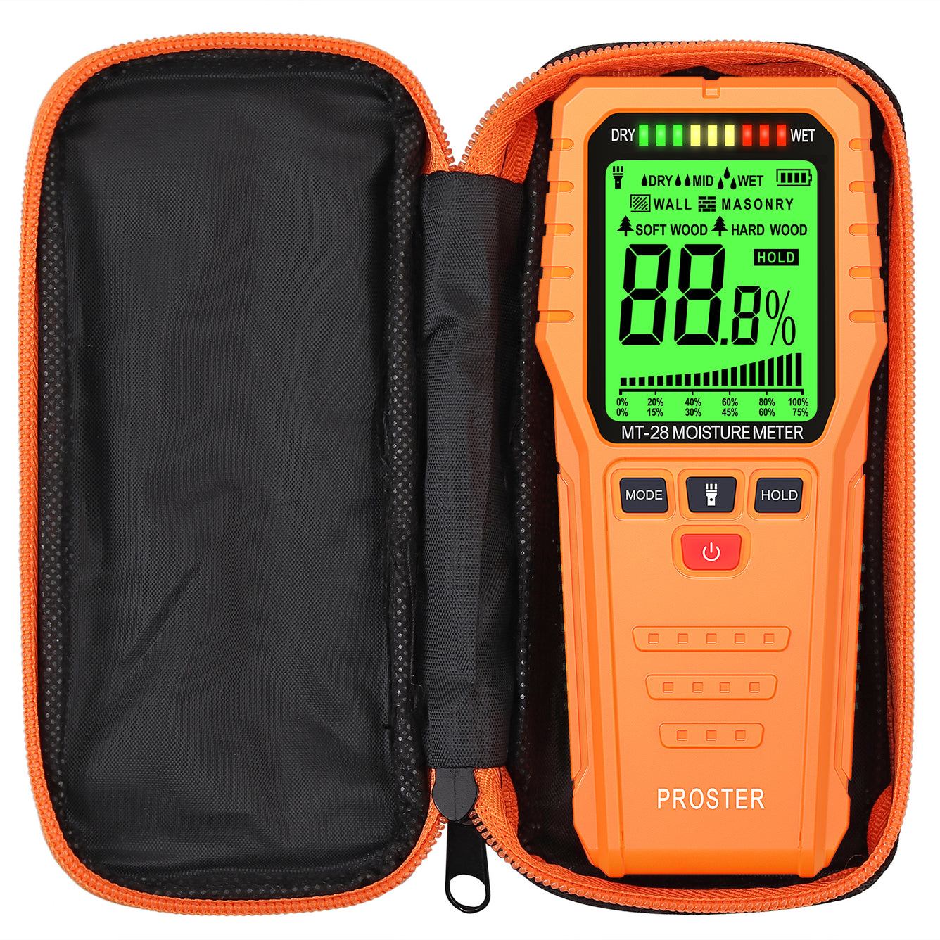 Proster Pinless Moisture Meters with Backlit LCD Screen